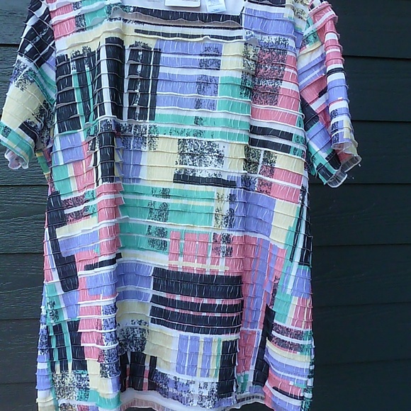 ALFRED DUNNER SHORT SLEEVE MULTICOLOR SZ M SHIRT - Picture 5 of 6